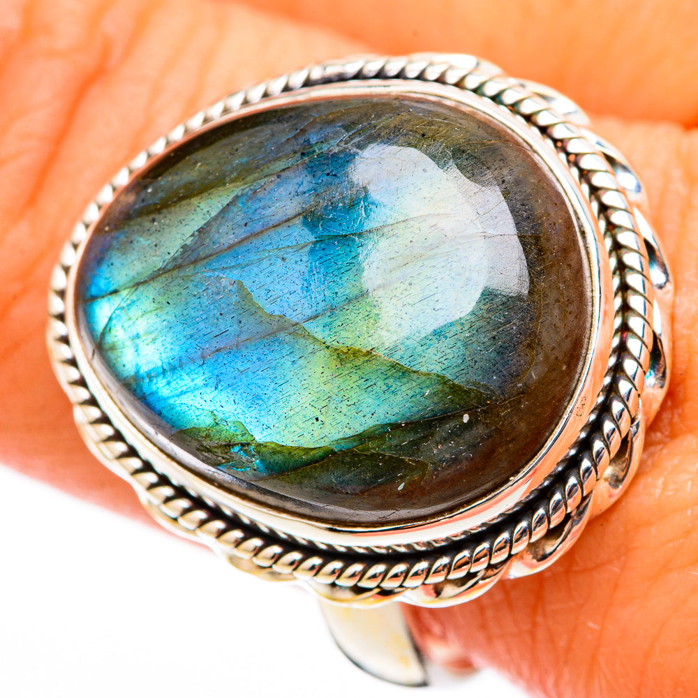 Labradorite Rings handcrafted by Ana Silver Co - RING116493