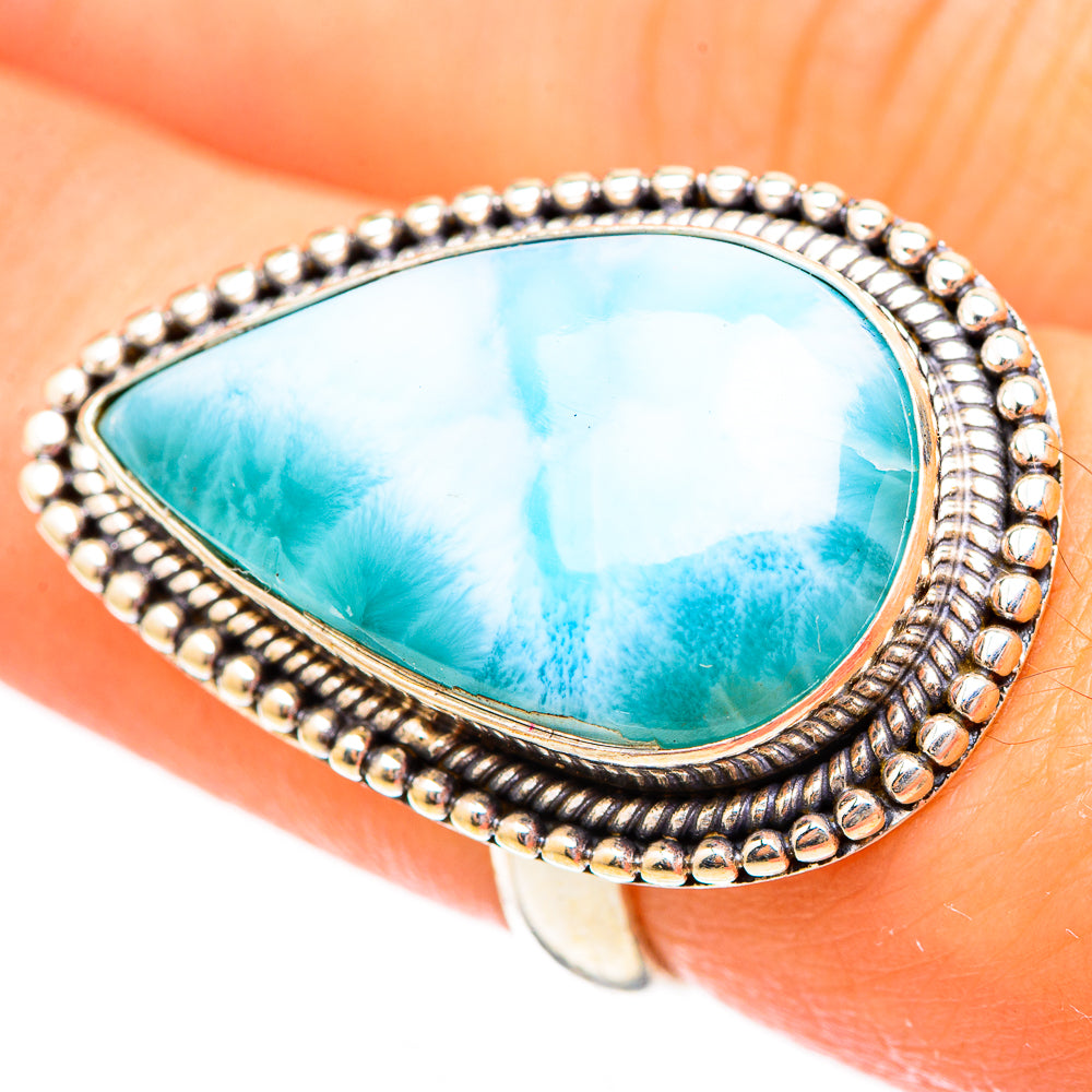 Larimar Rings handcrafted by Ana Silver Co - RING116504