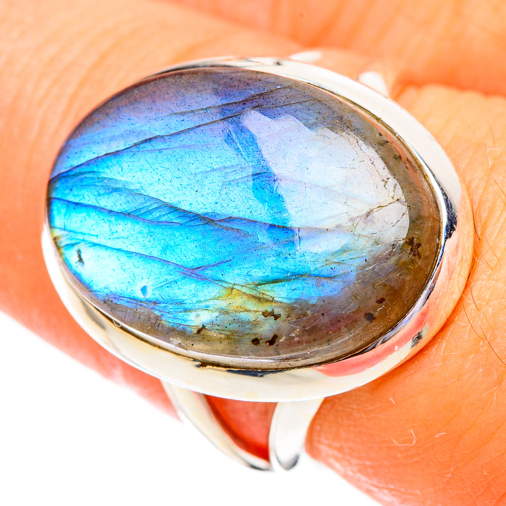 Labradorite Rings handcrafted by Ana Silver Co - RING116506
