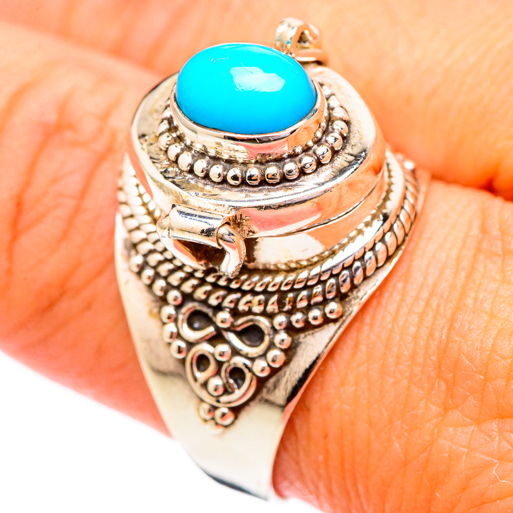 Sleeping Beauty Turquoise Rings handcrafted by Ana Silver Co - RING116509