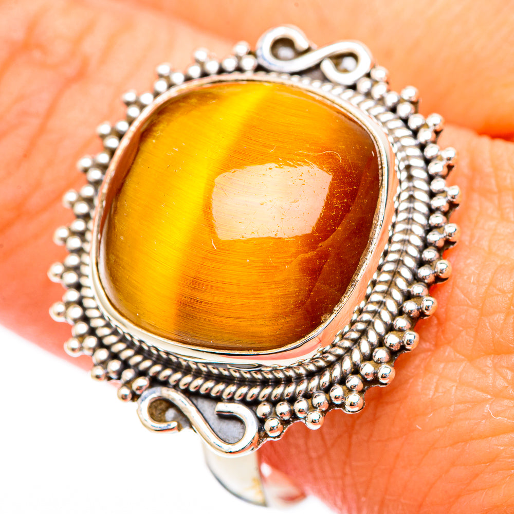 Tiger Eye Rings handcrafted by Ana Silver Co - RING116512