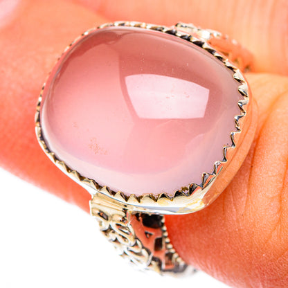 Rose Quartz Rings handcrafted by Ana Silver Co - RING116516