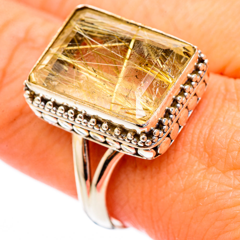 Rutilated Quartz Rings handcrafted by Ana Silver Co - RING116524