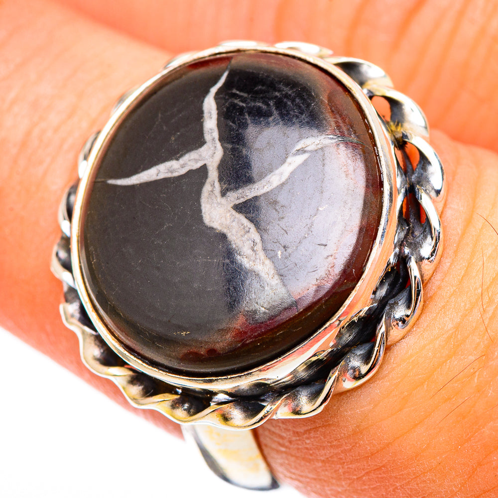 Septarian Geode Rings handcrafted by Ana Silver Co - RING116527