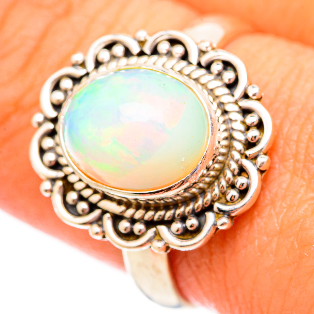 Ethiopian Opal Rings handcrafted by Ana Silver Co - RING116535
