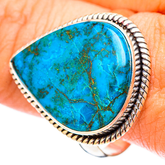 Chrysocolla Rings handcrafted by Ana Silver Co - RING116541