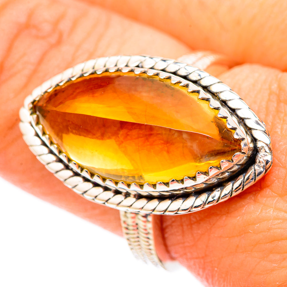 Citrine Sugarloaf Rings handcrafted by Ana Silver Co - RING116548