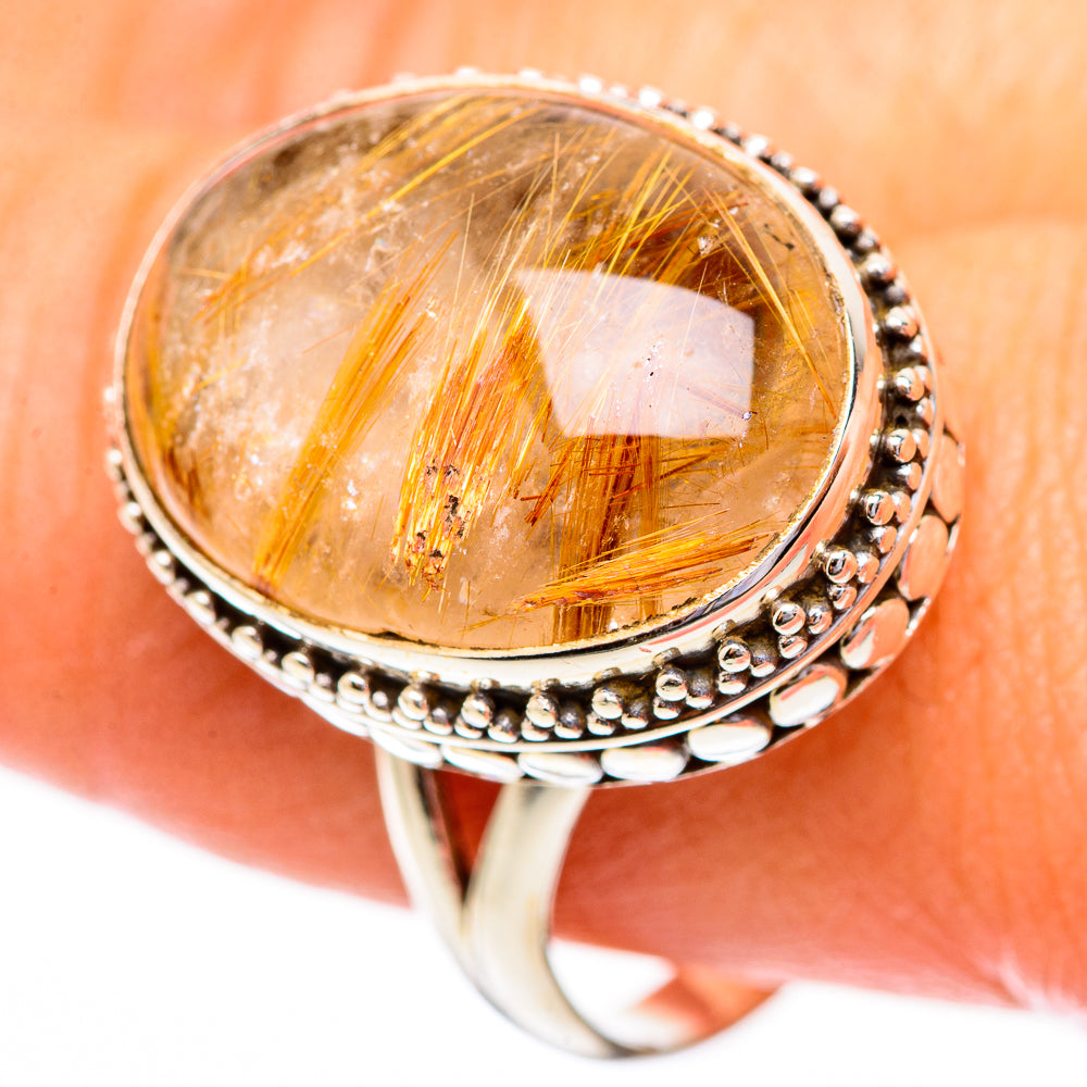 Rutilated Quartz Rings handcrafted by Ana Silver Co - RING116557