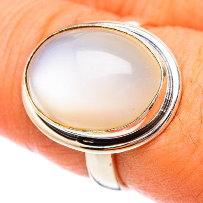 Rainbow Moonstone Rings handcrafted by Ana Silver Co - RING116562