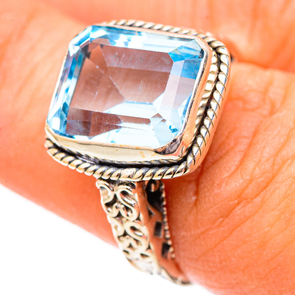 Blue Topaz Rings handcrafted by Ana Silver Co - RING116573