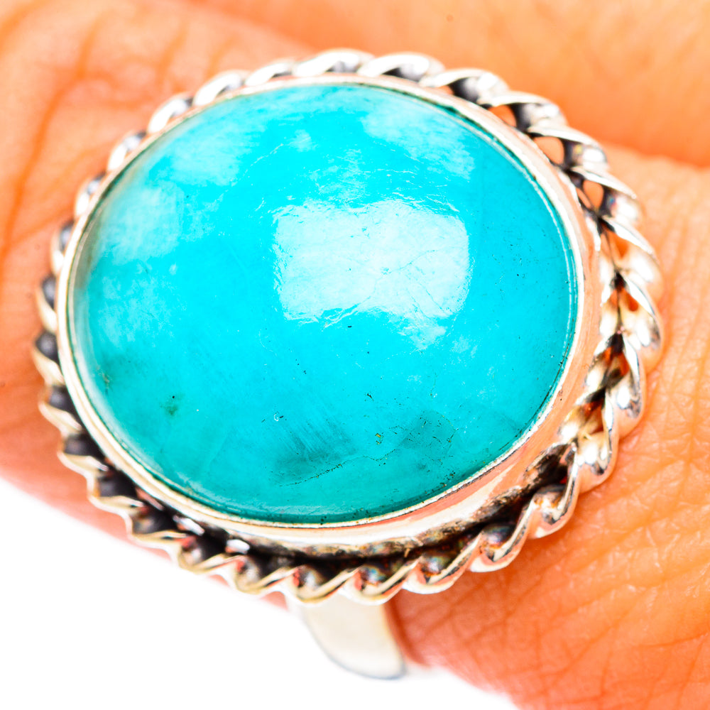 Peruvian Amazonite Rings handcrafted by Ana Silver Co - RING116574