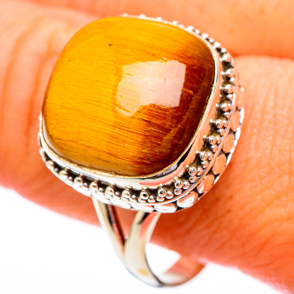 Tiger Eye Rings handcrafted by Ana Silver Co - RING116578