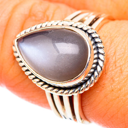 Chocolate Moonstone Rings handcrafted by Ana Silver Co - RING116579