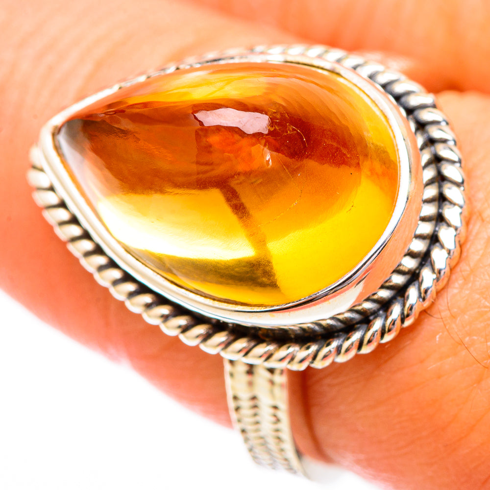 Citrine Sugarloaf Rings handcrafted by Ana Silver Co - RING116581