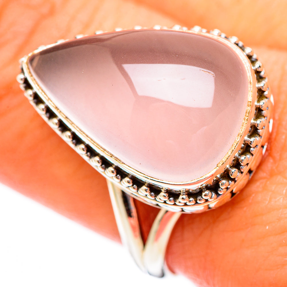 Rose Quartz Rings handcrafted by Ana Silver Co - RING116583