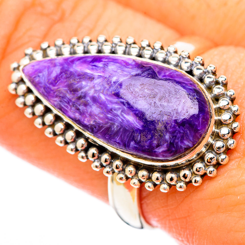 Charoite Rings handcrafted by Ana Silver Co - RING116588