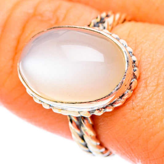 Rainbow Moonstone Rings handcrafted by Ana Silver Co - RING116593