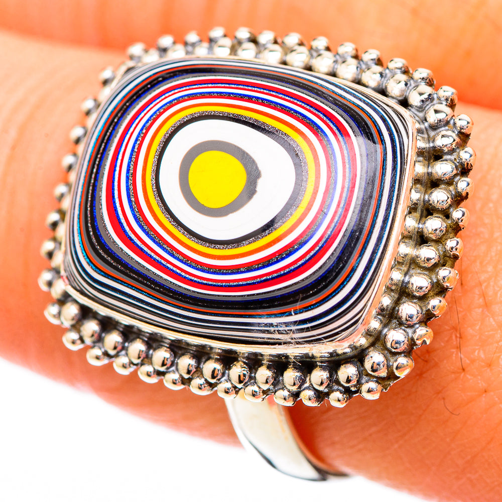 Fordite Rings handcrafted by Ana Silver Co - RING116598