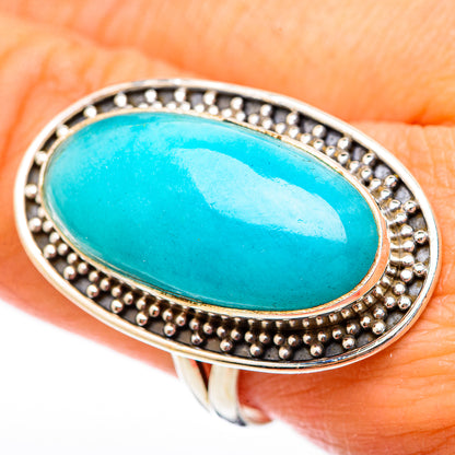 Peruvian Amazonite Rings handcrafted by Ana Silver Co - RING116608