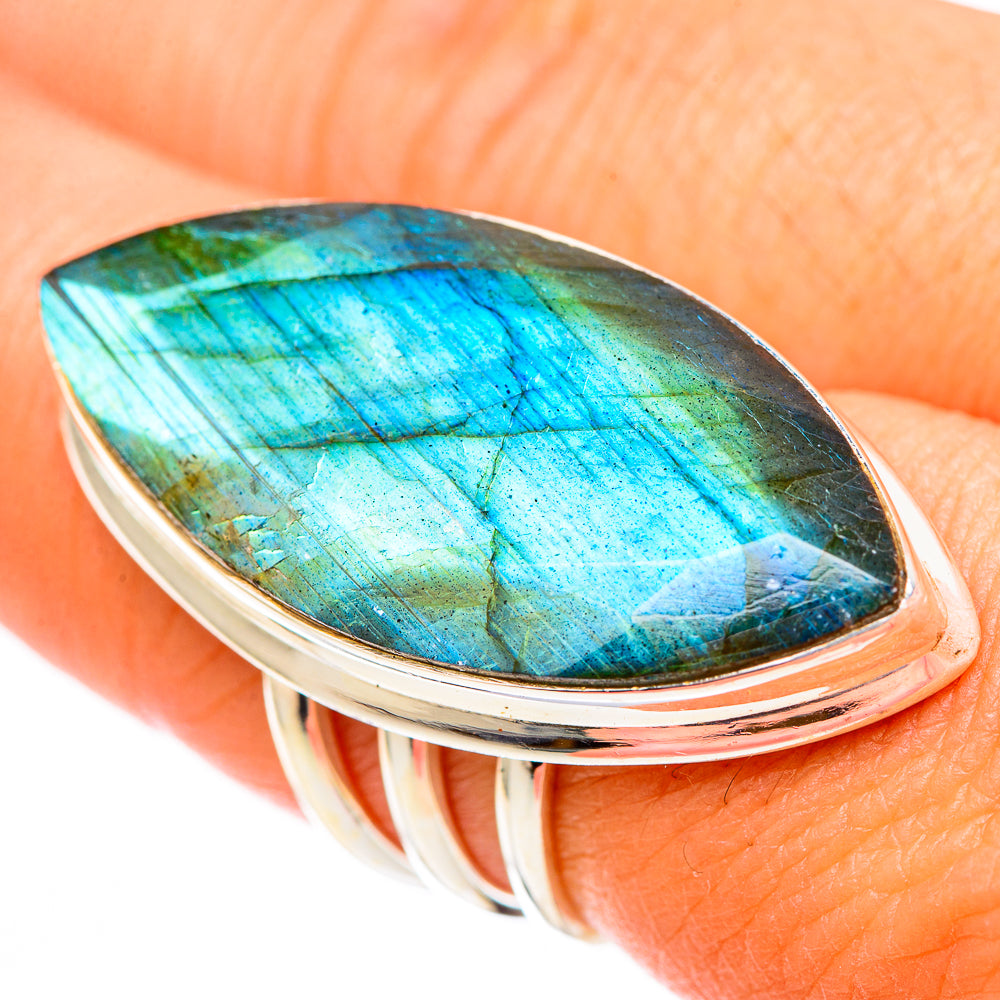 Labradorite Rings handcrafted by Ana Silver Co - RING116609
