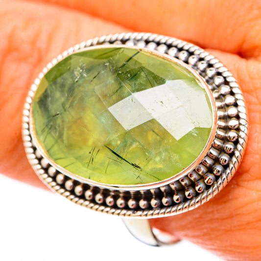 Prehnite Rings handcrafted by Ana Silver Co - RING116617