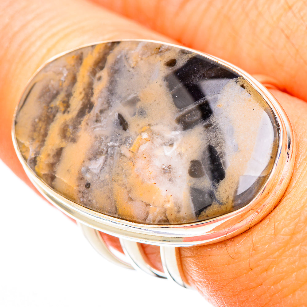 Tiger Dendrite Agate Rings handcrafted by Ana Silver Co - RING116620