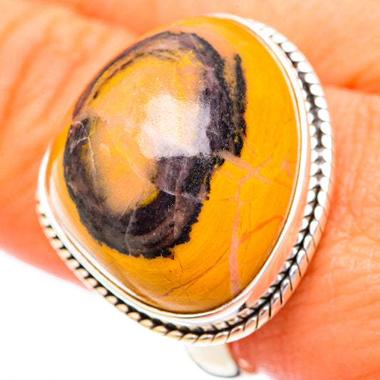 Bumble Bee Jasper Rings handcrafted by Ana Silver Co - RING116623
