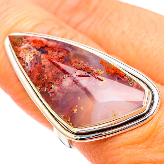 Indonesian Plume Agate Rings handcrafted by Ana Silver Co - RING116625