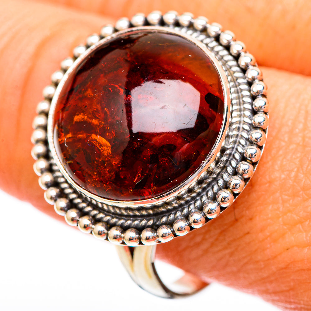 Baltic Amber Rings handcrafted by Ana Silver Co - RING116626