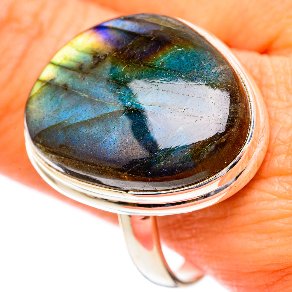 Labradorite Rings handcrafted by Ana Silver Co - RING116635