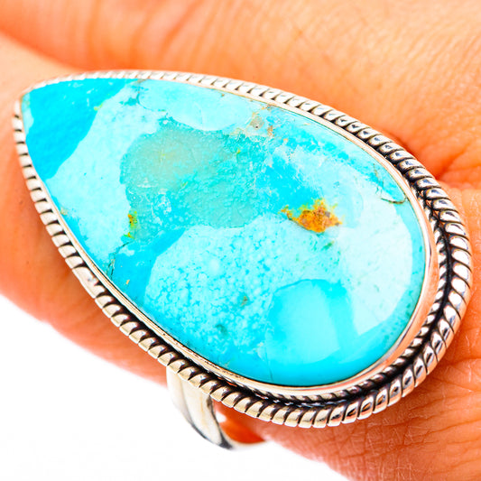 Peruvian Chrysocolla Rings handcrafted by Ana Silver Co - RING116640