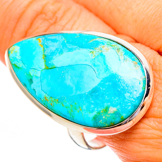 Peruvian Chrysocolla Rings handcrafted by Ana Silver Co - RING116644
