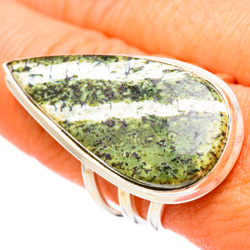 Green Swiss Opal Rings handcrafted by Ana Silver Co - RING116651