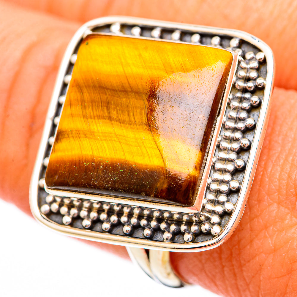 Tiger Eye Rings handcrafted by Ana Silver Co - RING116654