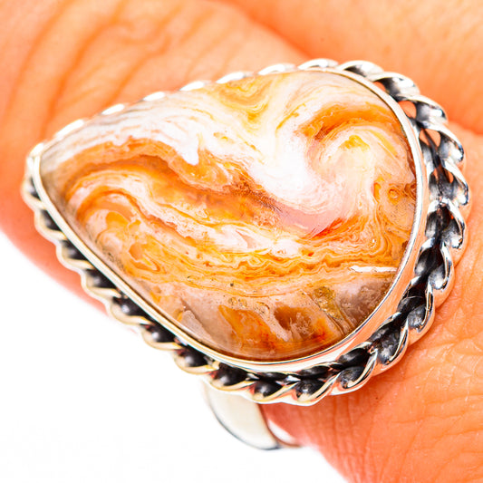 Crazy Lace Agate Rings handcrafted by Ana Silver Co - RING116655