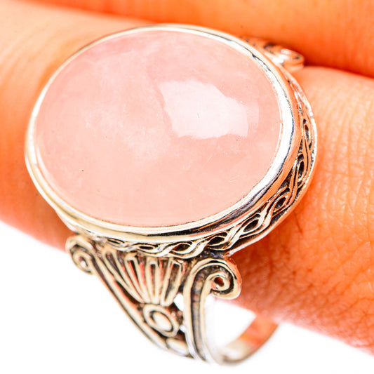 Rose Quartz Rings handcrafted by Ana Silver Co - RING116658