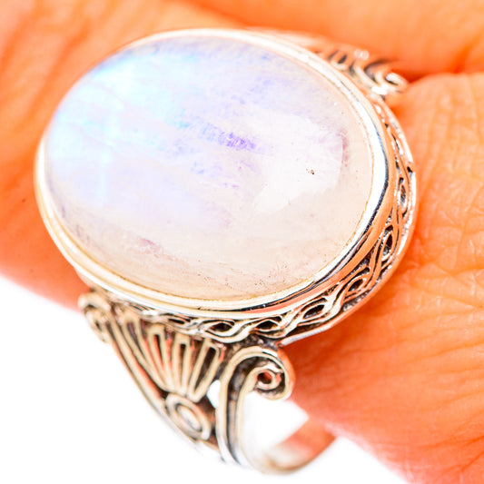 Rianbow Moonstone Rings handcrafted by Ana Silver Co - RING116667