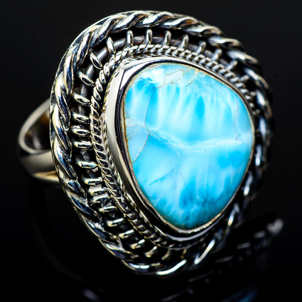Larimar Rings handcrafted by Ana Silver Co - RING11667