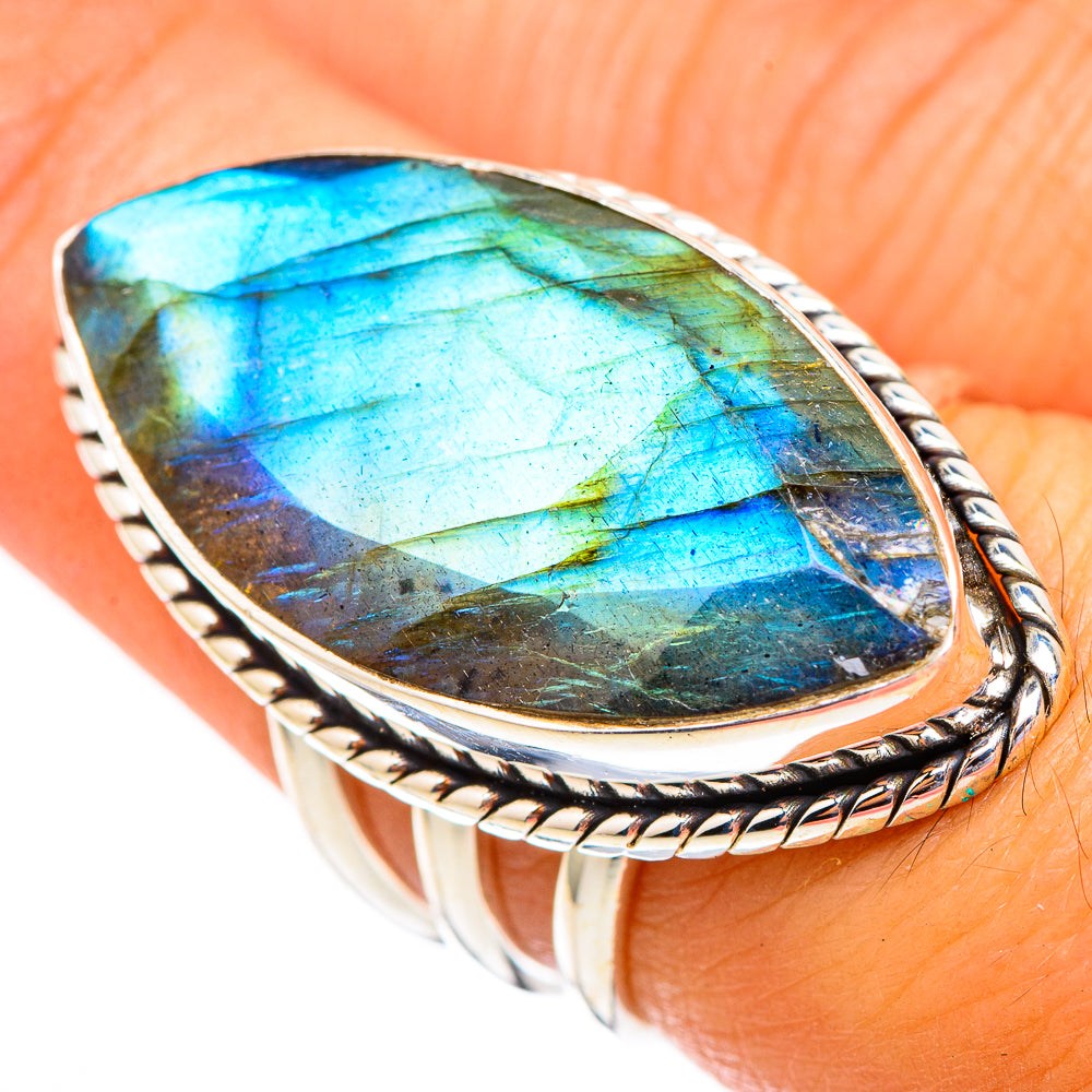 Labradorite Rings handcrafted by Ana Silver Co - RING116673