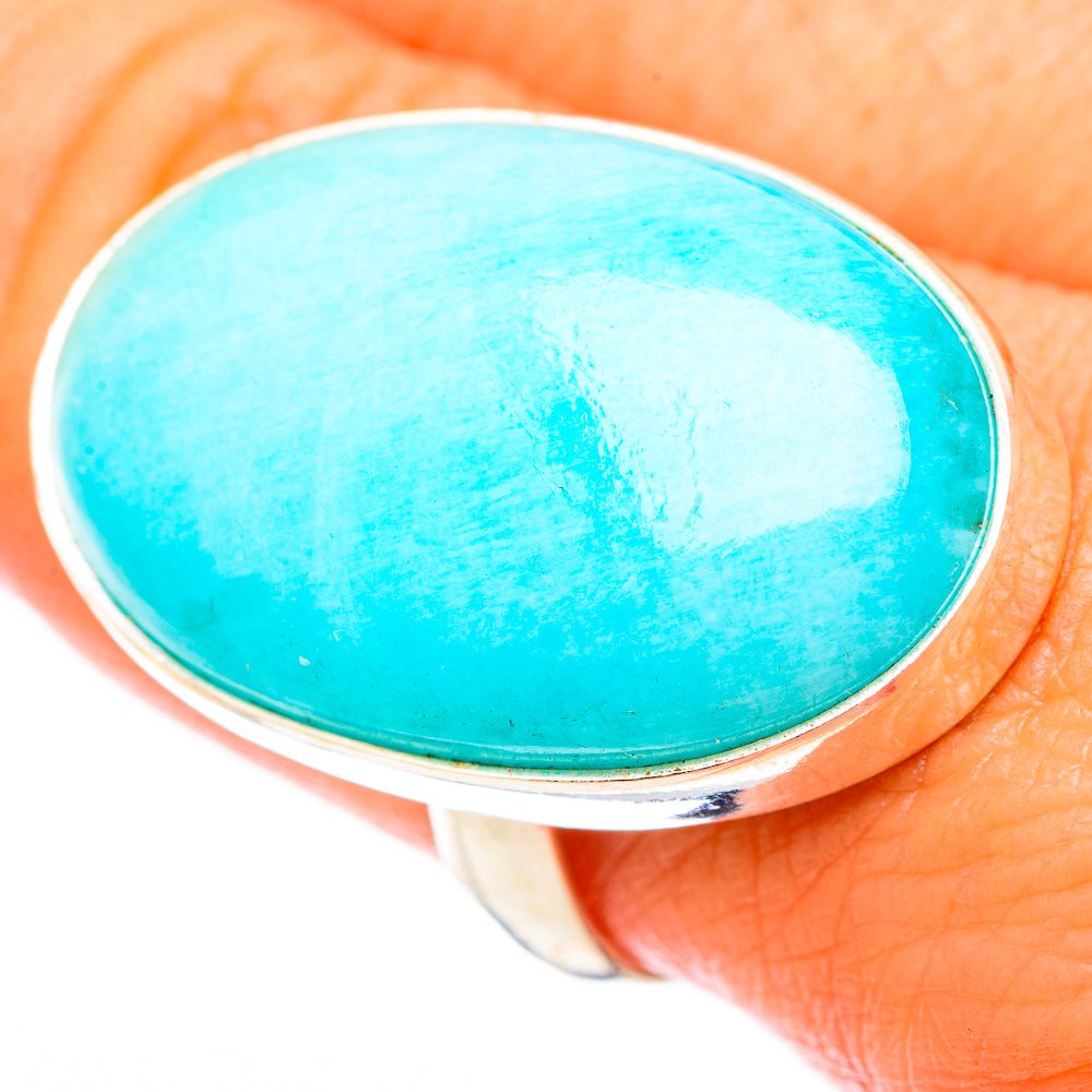 Peruvian Amazonite Rings handcrafted by Ana Silver Co - RING116678