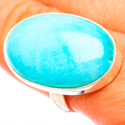 Peruvian Amazonite Rings handcrafted by Ana Silver Co - RING116678