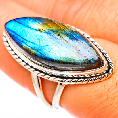 Labradorite Rings handcrafted by Ana Silver Co - RING116679