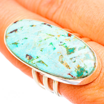 Peruvian Chrysocolla Rings handcrafted by Ana Silver Co - RING116682