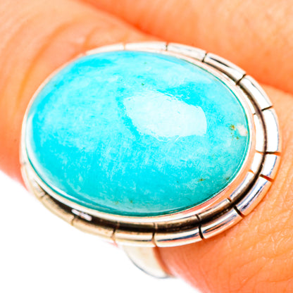 Peruvian Amazonite Rings handcrafted by Ana Silver Co - RING116683