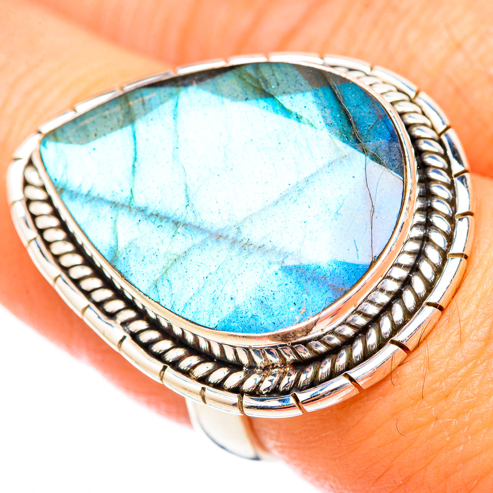 Labradorite Rings handcrafted by Ana Silver Co - RING116684