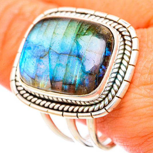 Labradorite Rings handcrafted by Ana Silver Co - RING116686