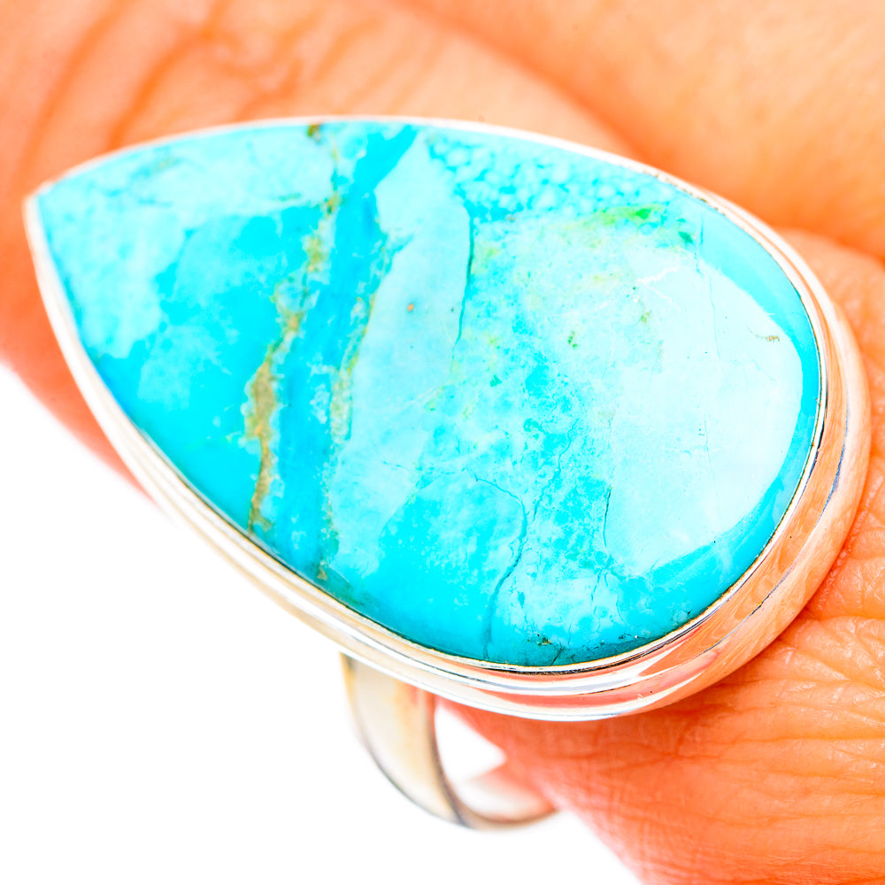 Peruvian Chrysocolla Rings handcrafted by Ana Silver Co - RING116687