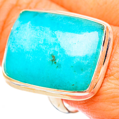Peruvian Amazonite Rings handcrafted by Ana Silver Co - RING116689