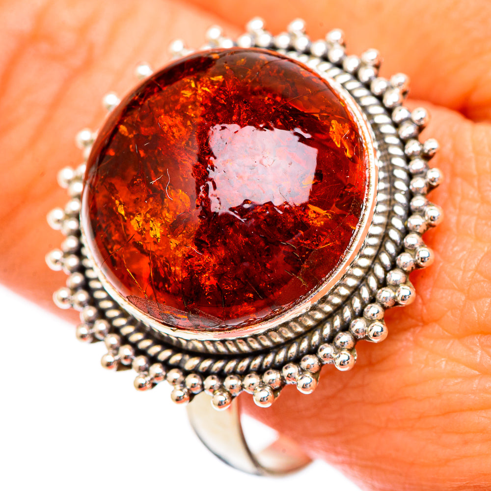 Baltic Amber Rings handcrafted by Ana Silver Co - RING116695