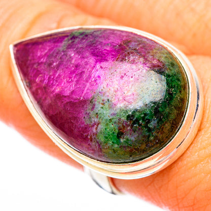 Ruby Zoisite Rings handcrafted by Ana Silver Co - RING116702